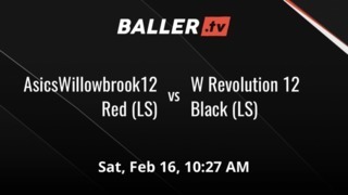 W Revolution 12 Black (LS) wins 0-0 over AsicsWillowbrook12Red (LS)