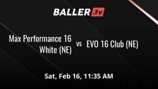 EVO 16 Club (NE) defeats Max Performance 16 White (NE), 0-0