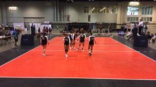 Mobile Storm 16 National Red defeats Dawgs Volleyball 17 Black, 3-0
