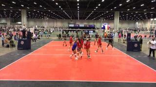 Things end all tied up between AVA Volleyball Academy 18s and Sumter VBC 18 Heath